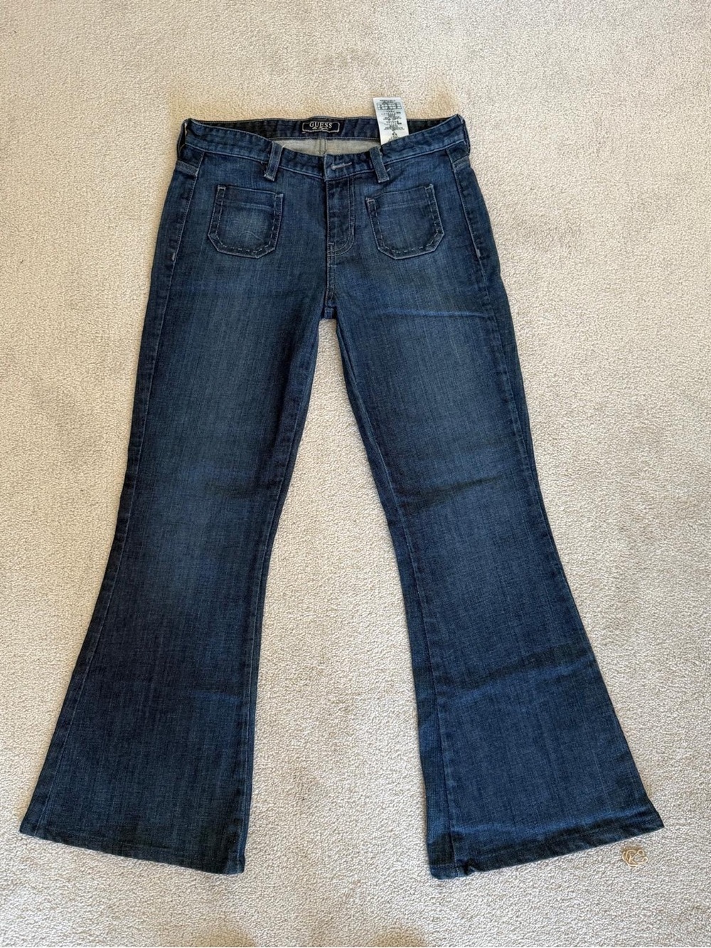 Guess Women's Dark Indigo Flare Jeans